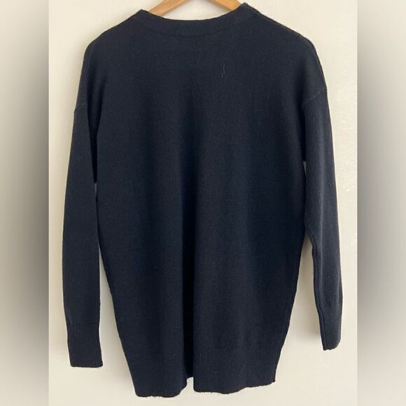 NWT Madewell V-Neck Relaxed Cardigan in True Black Size XS - Picture 4 of 13